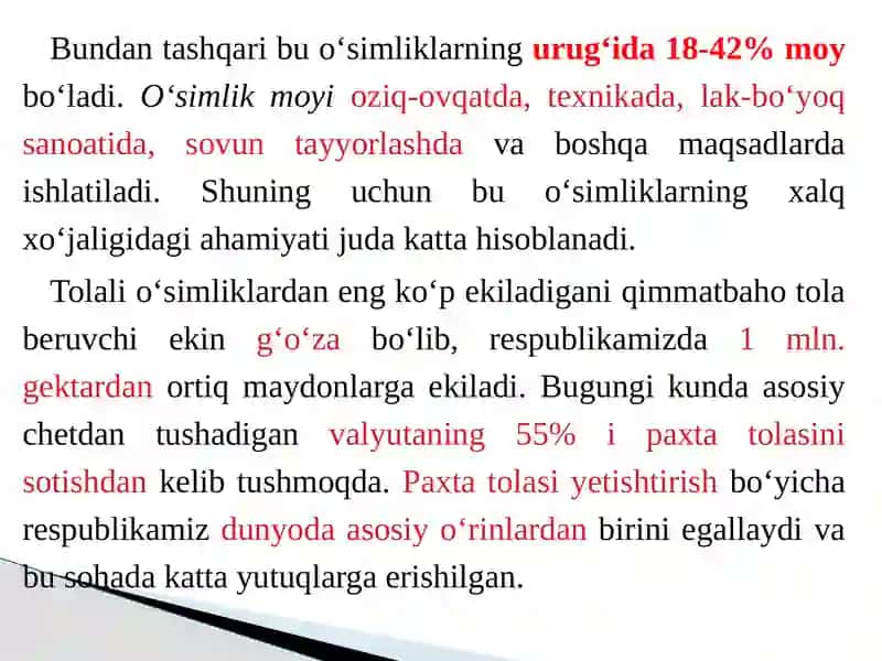 Lub Tolali Ekinlar Ahomiyati 3