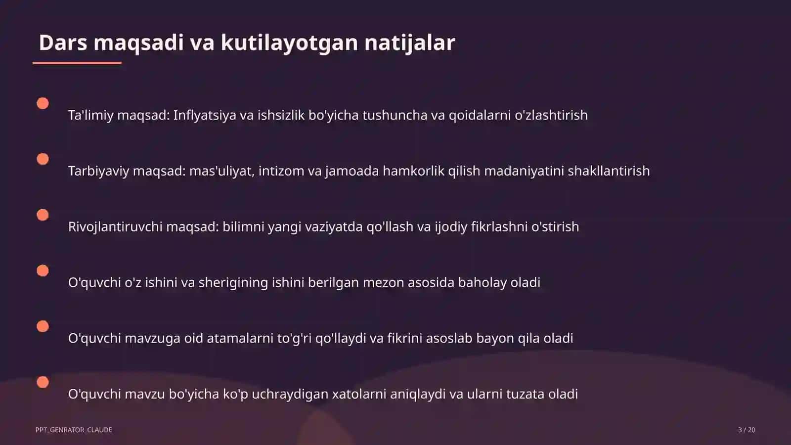 Inflyatsiya va ishsizlik (11-sinf) 3