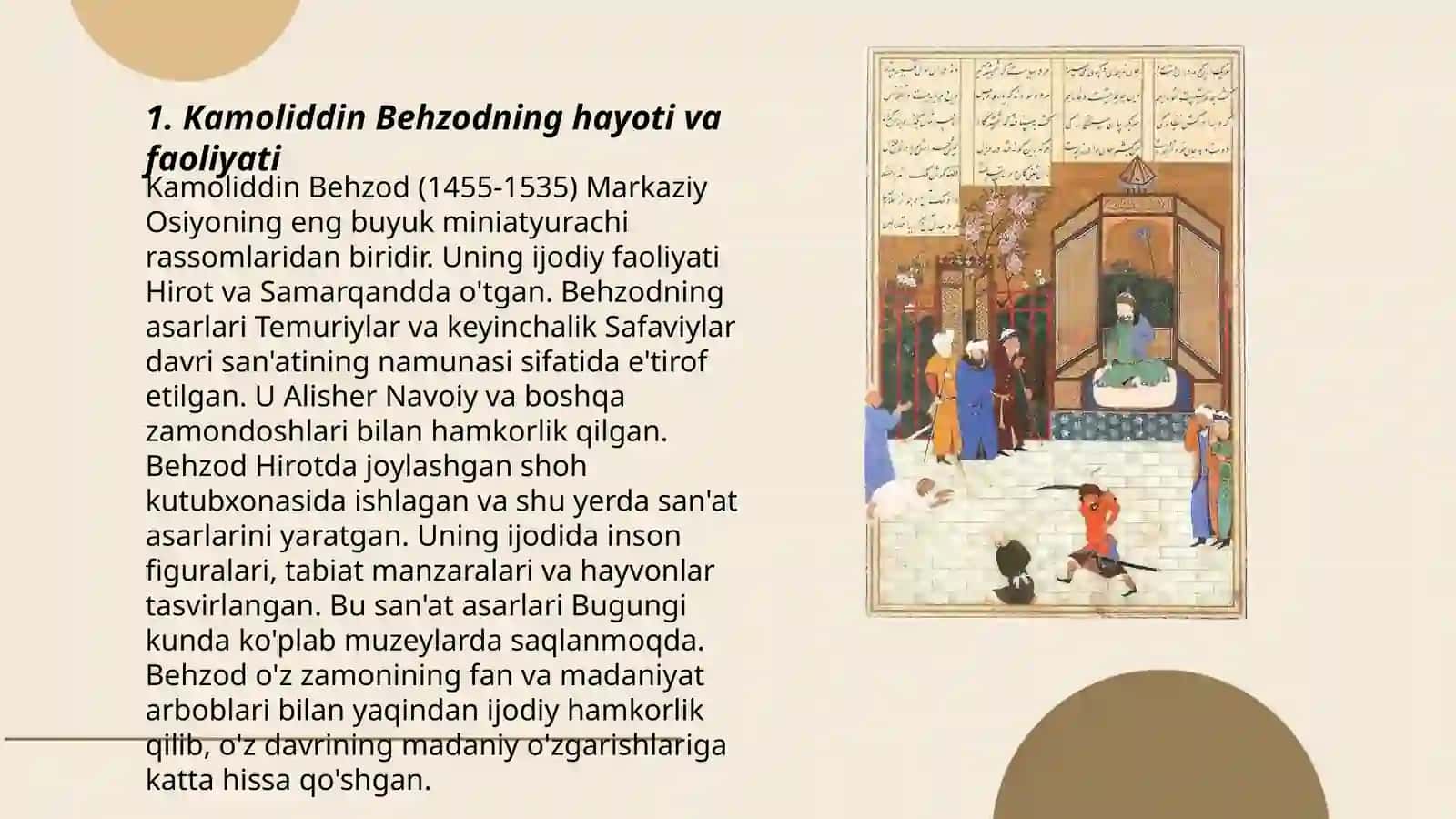 Kamoliddin Behzod slayd 3