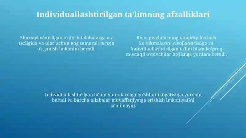 Individual TaʼLim Texnologiyasi 3