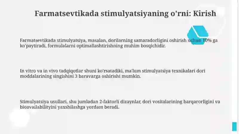 Farmatsevtikada stimulyatsiyani optimallashtirish strategiyalari 3