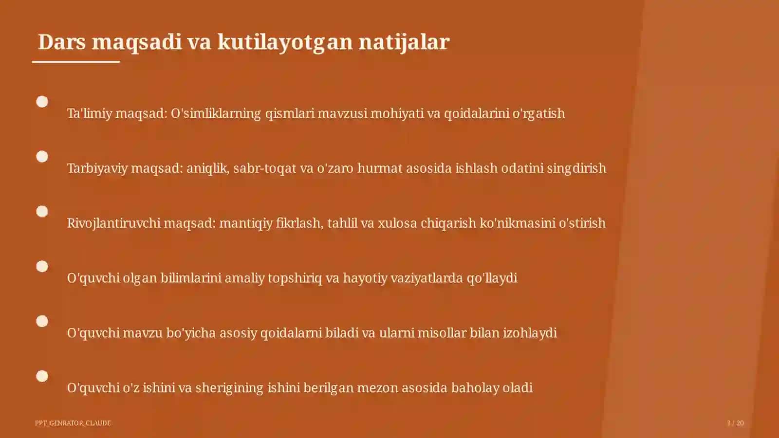 O'simliklarning qismlari (2-sinf) 3