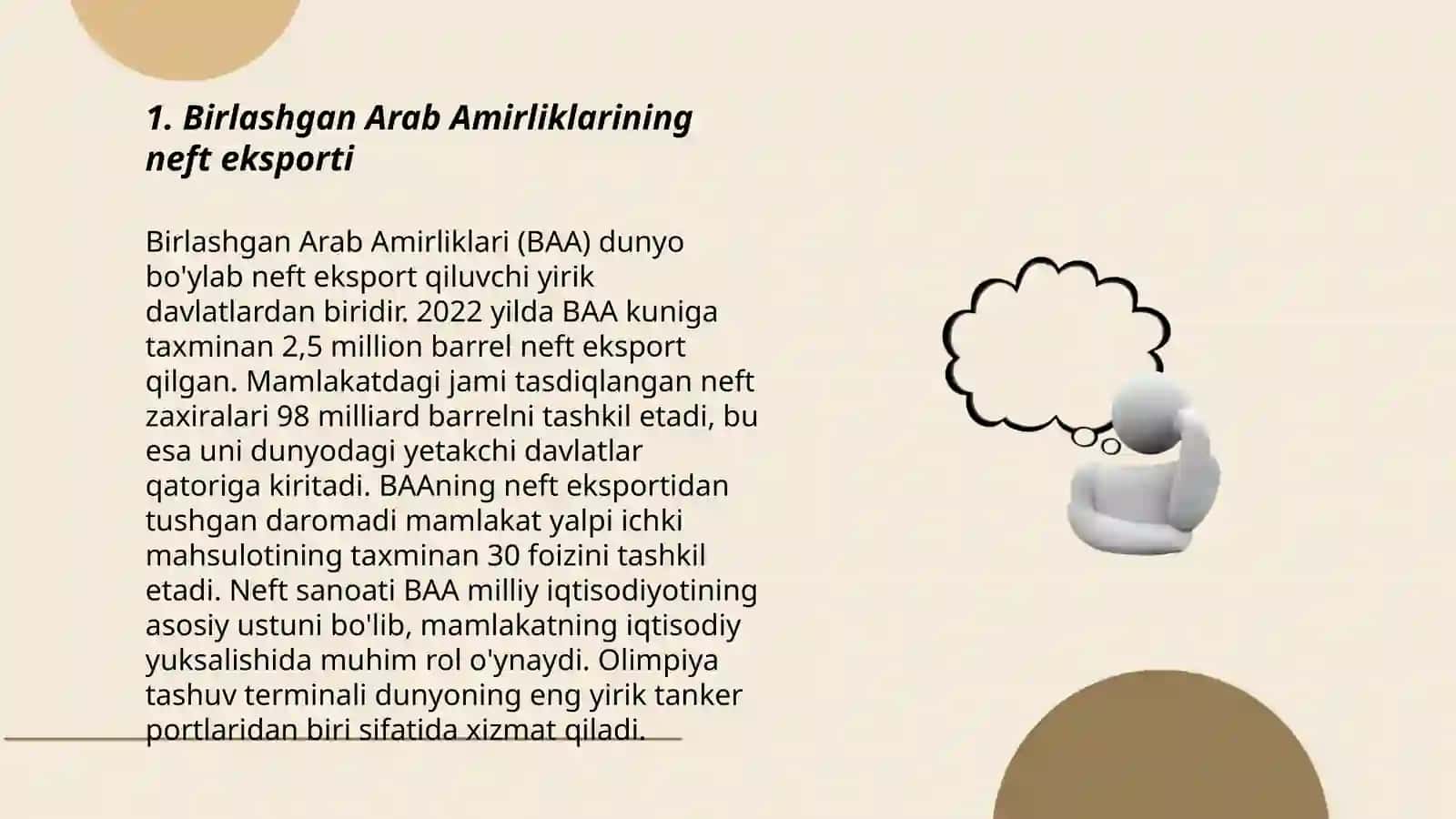 Birlashgan Arab amirliklarining Jahon bozoridagi oʻrni 3