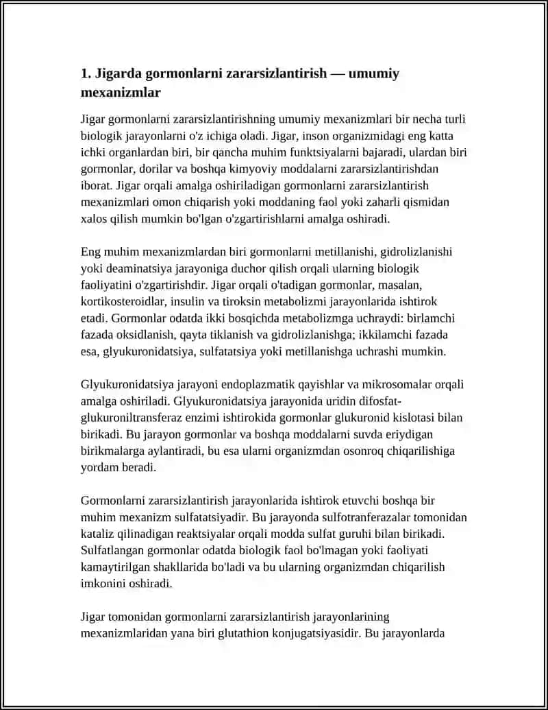 JIGARDA GORMONLARNI ZARARSIZLANTIRILISHI, KLINIK AHAMIYATI 3