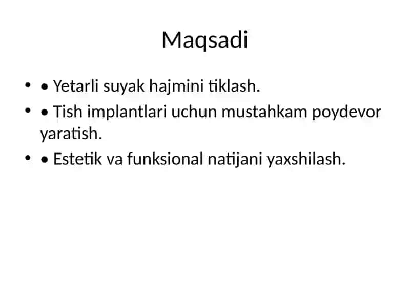 Alveolyar o'siq augmentatsiyasi 3