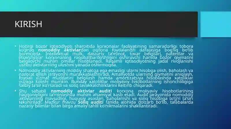 NOMODDIY AKTIVLAR AUDITI 3