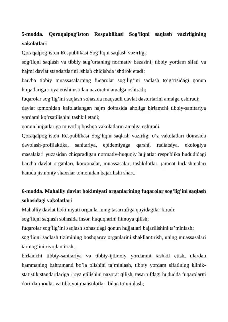 FUQAROLAR SOG’LIG’INI SAQLASH TO’G’RISIDAGI QONUN 3
