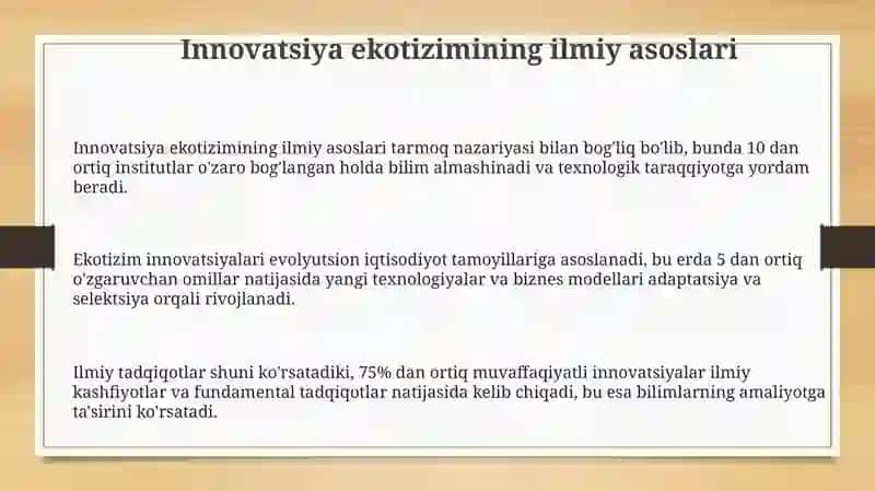 Innovatsion iqtisodiyotning ilmiy asoslari 3