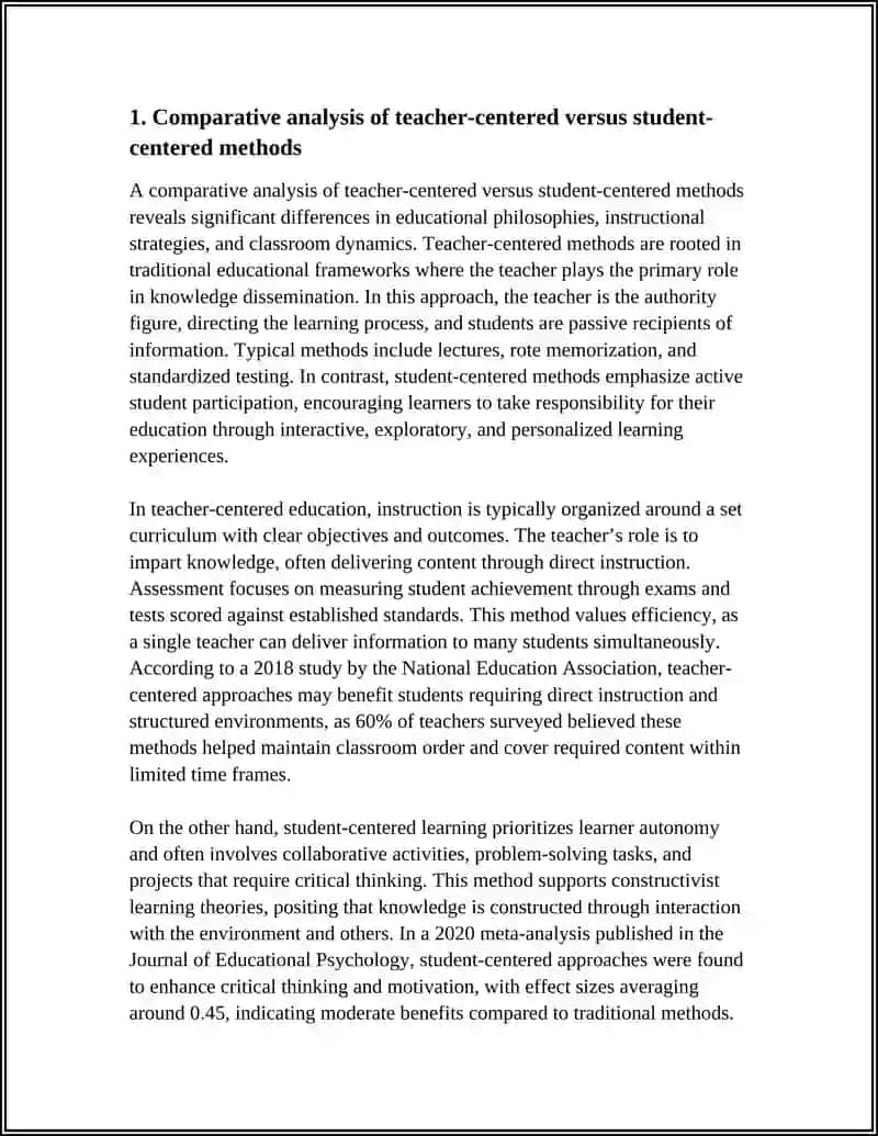 ANALYSIS OF TEACHING METHODS 3