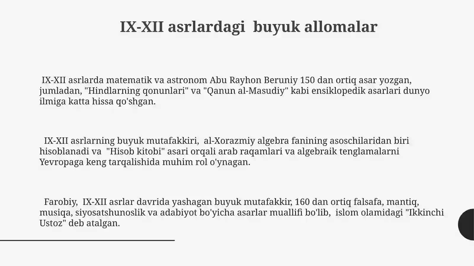 IX XIIasrlardailm-fanvamadaniyatravnaqi 3