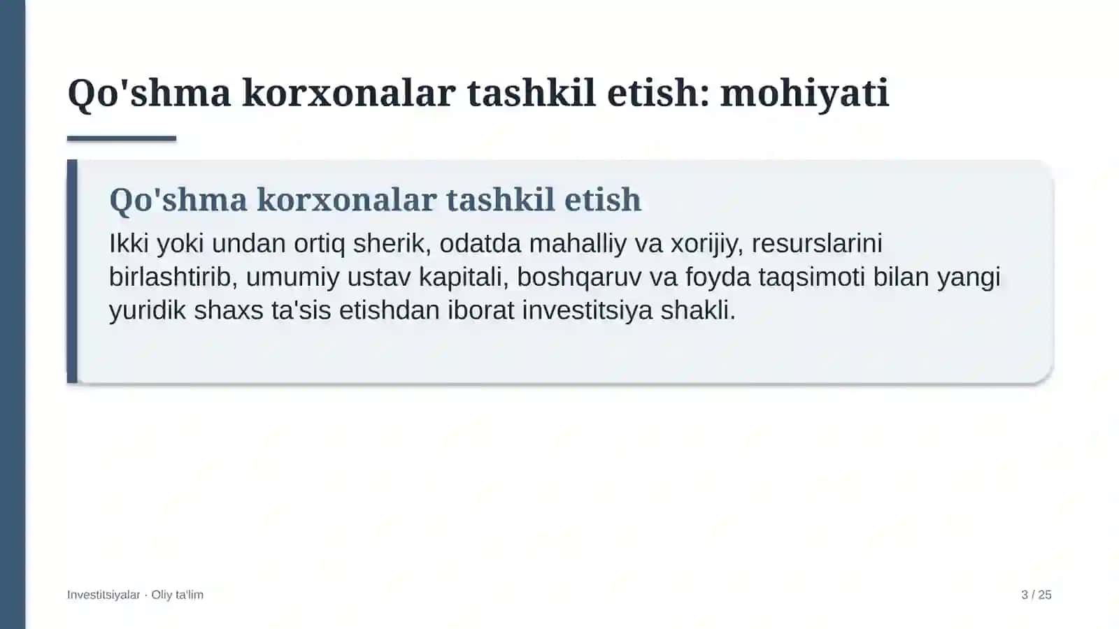 Energetika ta'mirlash korxonalarida qo'shma korxonalar tashkil etish 3