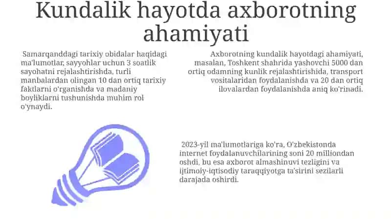 Kundalik hayotda axborotning ahamiyati 3
