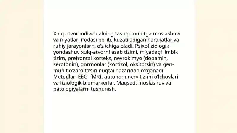 Xulq atvorning psixofiziologik asoslari 3