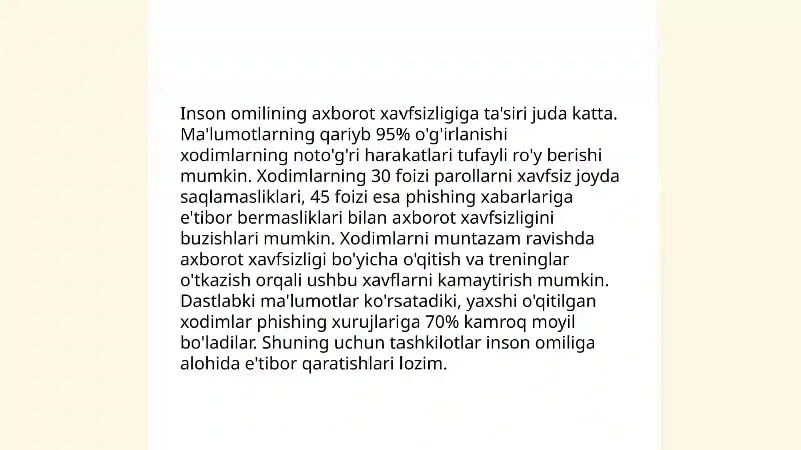 Axborot xavfsizligida inson omili va xavfsizlik madaniyati 3