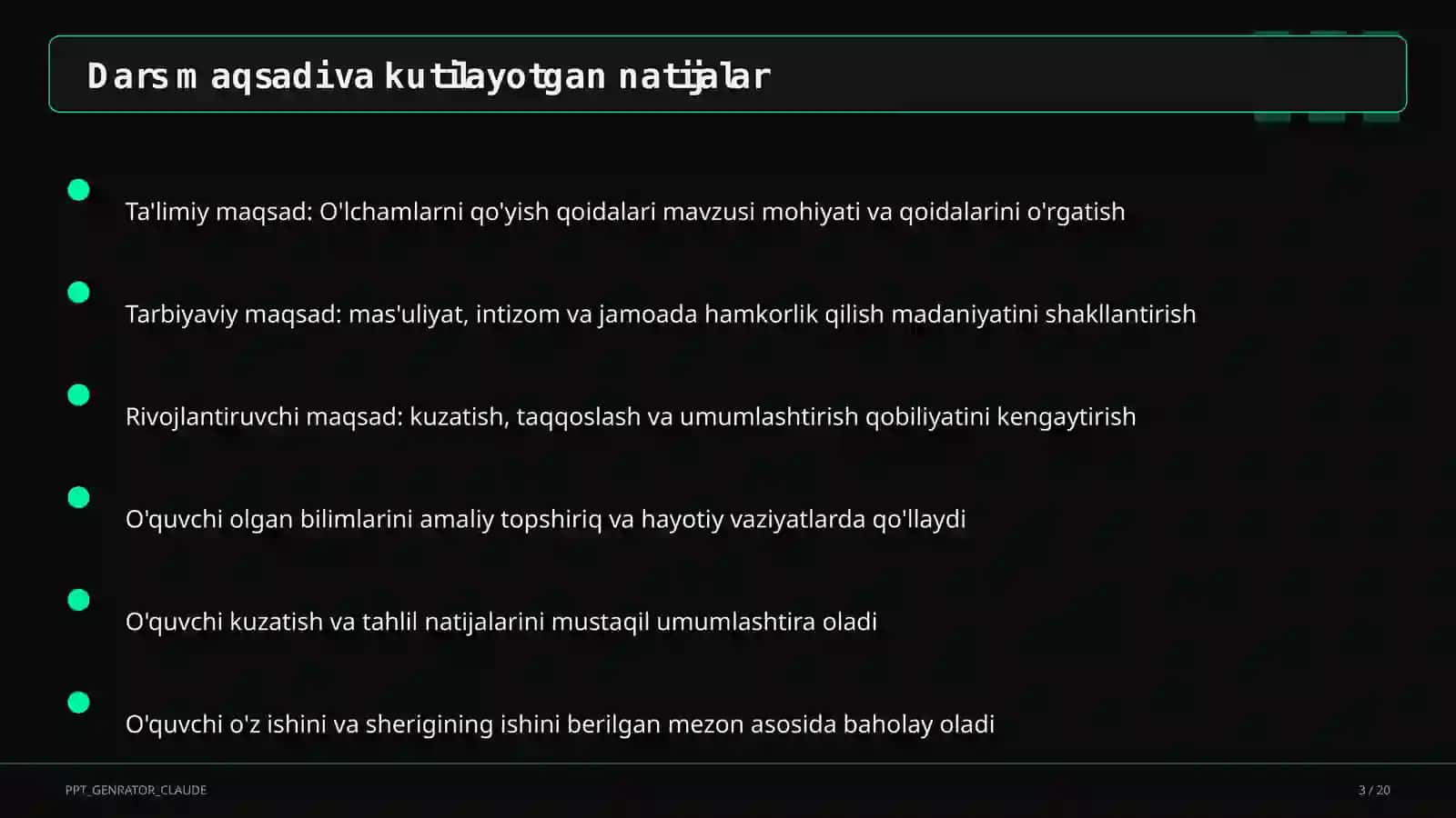 O'lchamlarni qo'yish qoidalari (8-sinf) 3