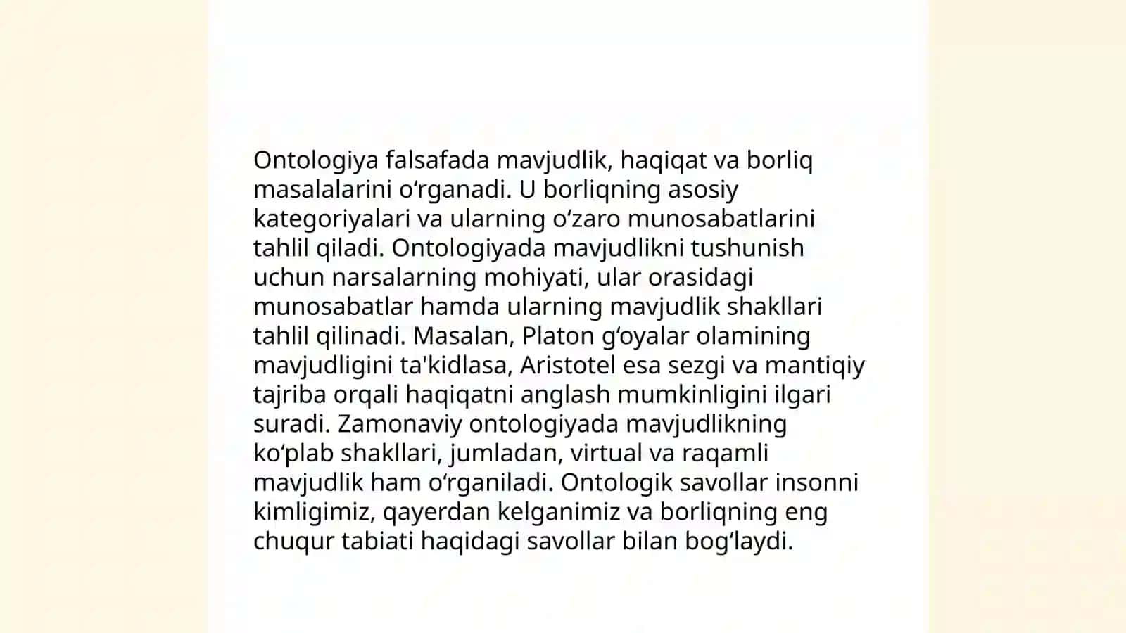 Ontologiya va tabiat falsafasi 3