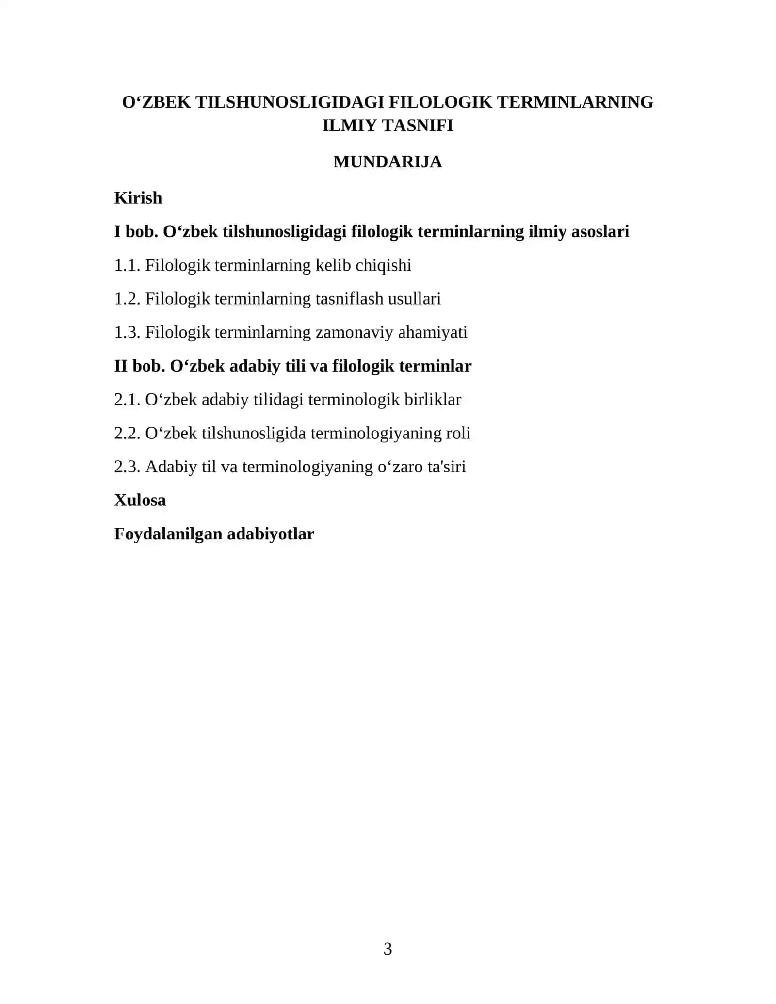 O‘zbek Tili Filologik Terminlarning Ilmiy Tasnifi 3