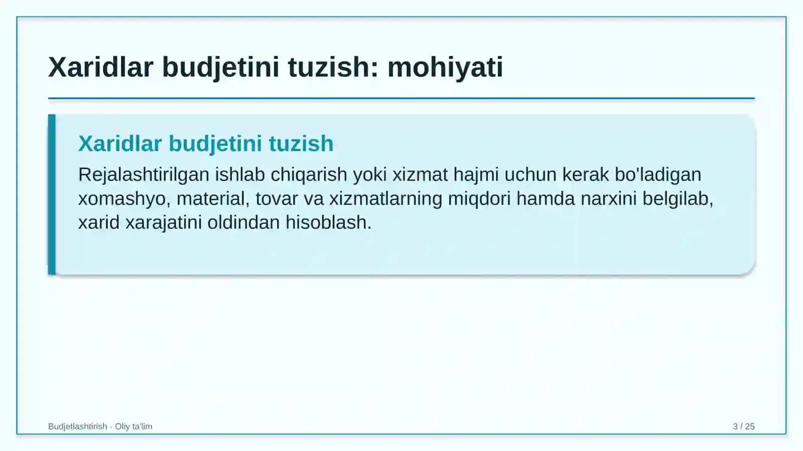 ta'lim texnologiyalari startaplarida xaridlar budjetini tuzish 5163 3