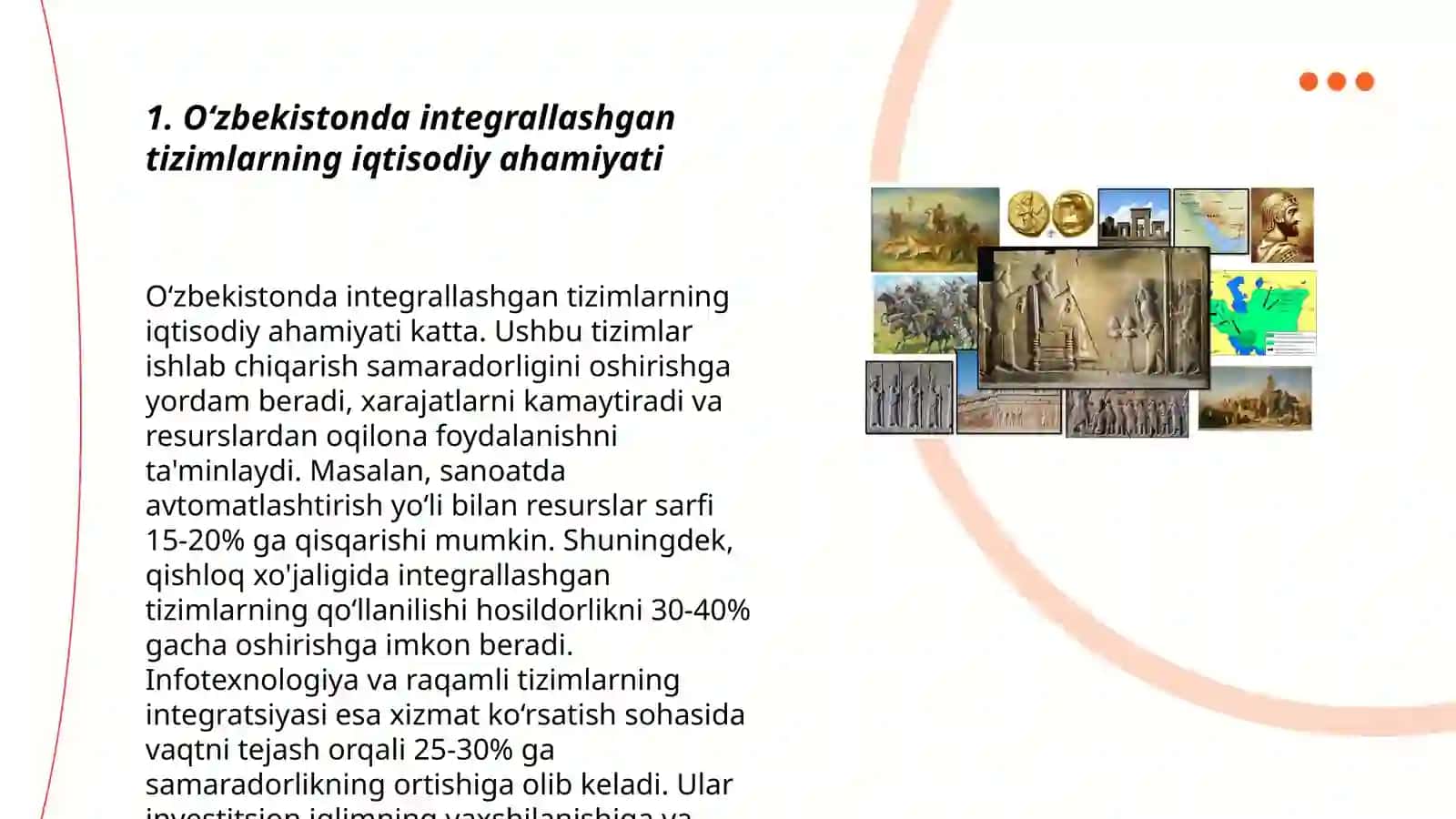 O‘zbekistonda integrallashgan tizimlarning iqtisodiy ahamiyati 3