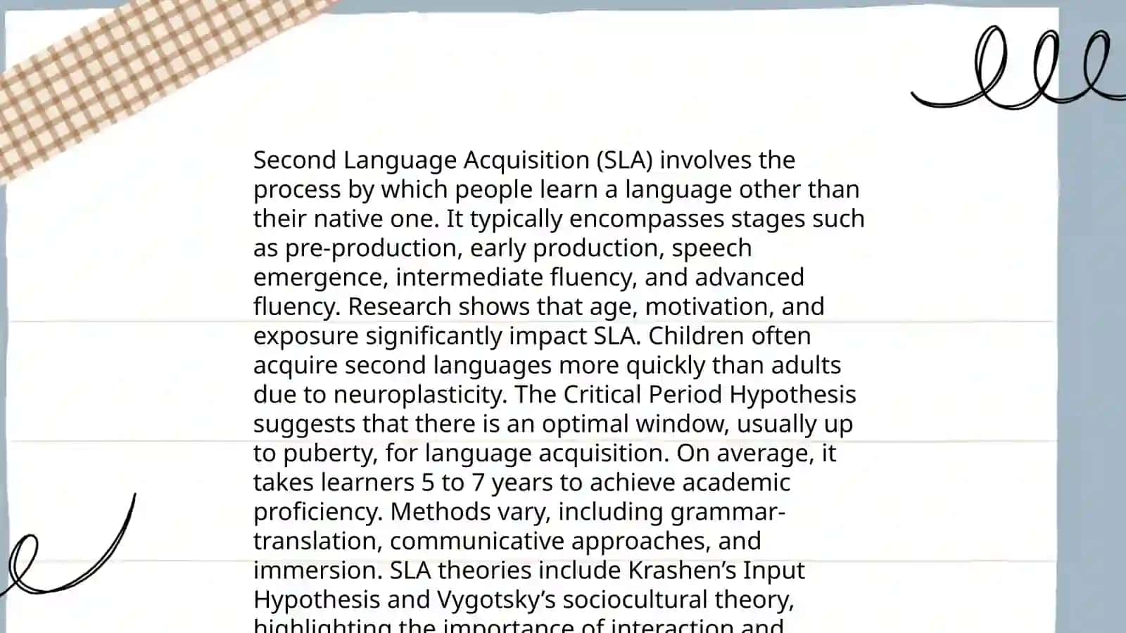 Language Learning Processes 3