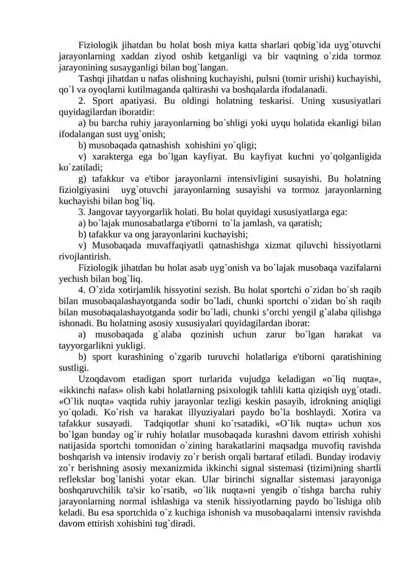 Sport musobaqalari va sportchilarni musobaqalarga ruxiy tayyorlash masalalari 3