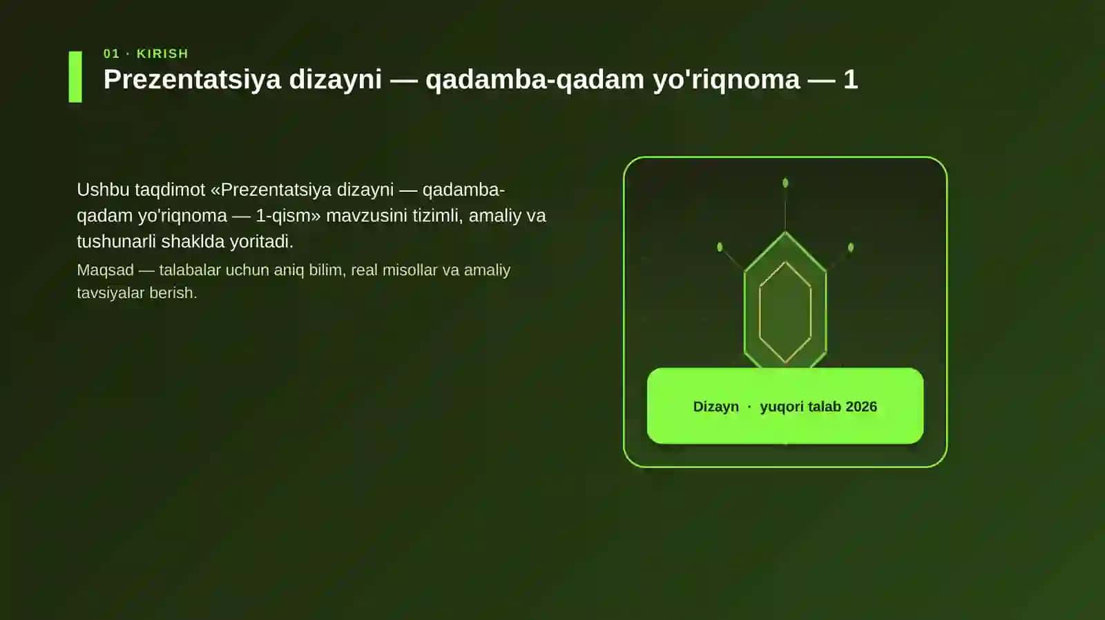 Prezentatsiya dizayni — qadamba-qadam yo'riqnoma — 1-qism 3