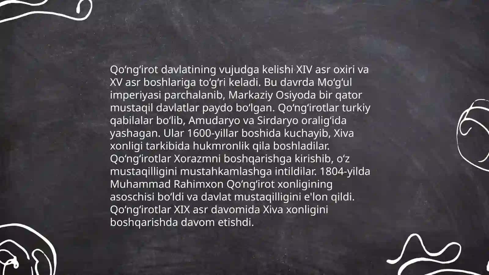 Xiva Xonligida qo‘ng‘irotlar boshqaruvi hayoti 3