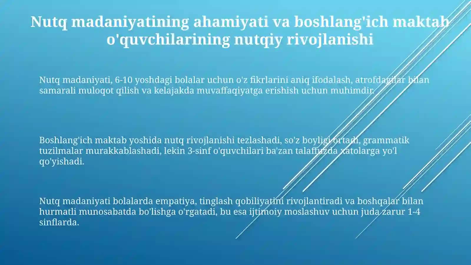 Nutq Madaniyati Rivojlantirish 3