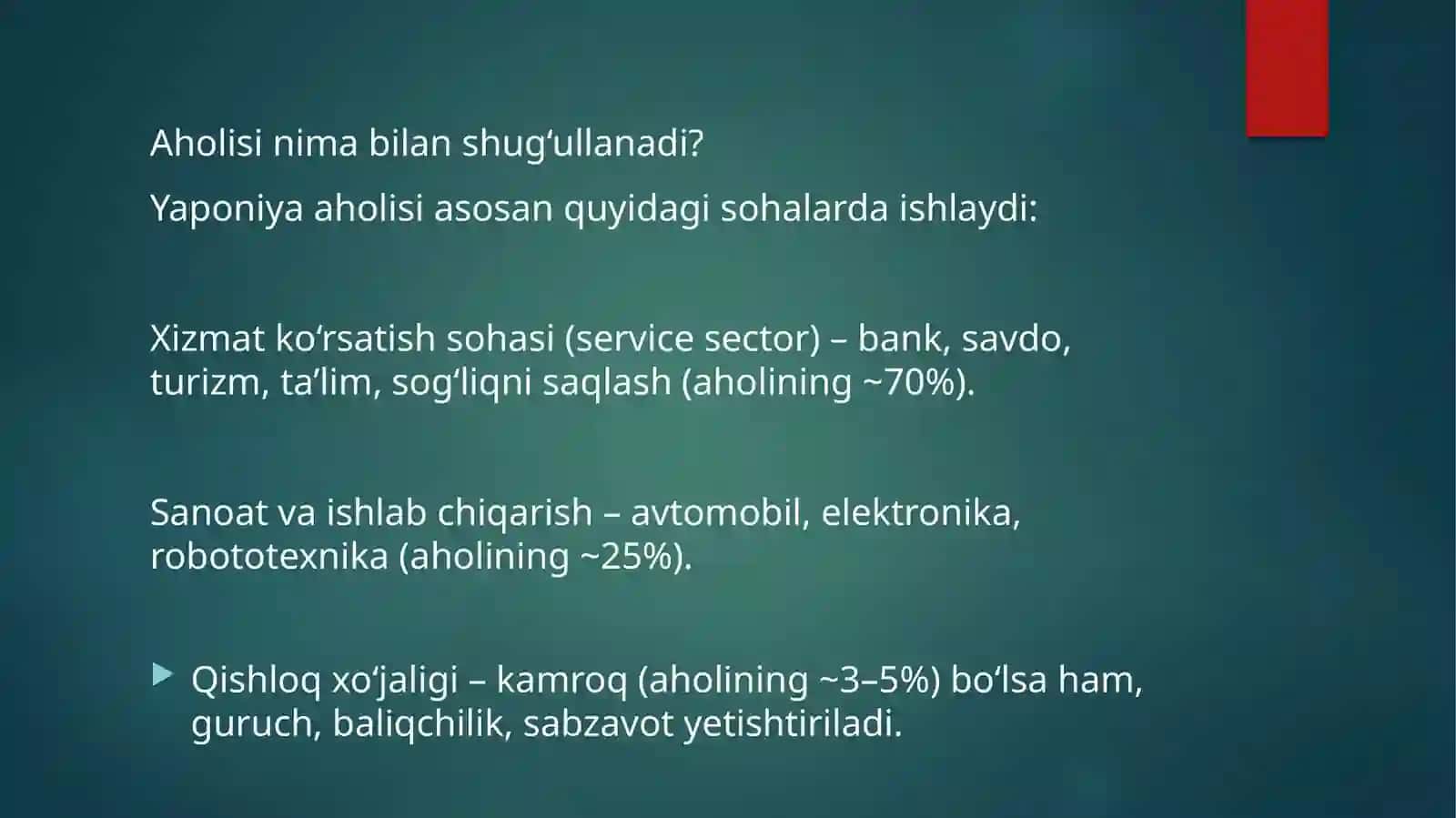 Yaponiya davlatining MAKRO IQTISODIYOTI 3