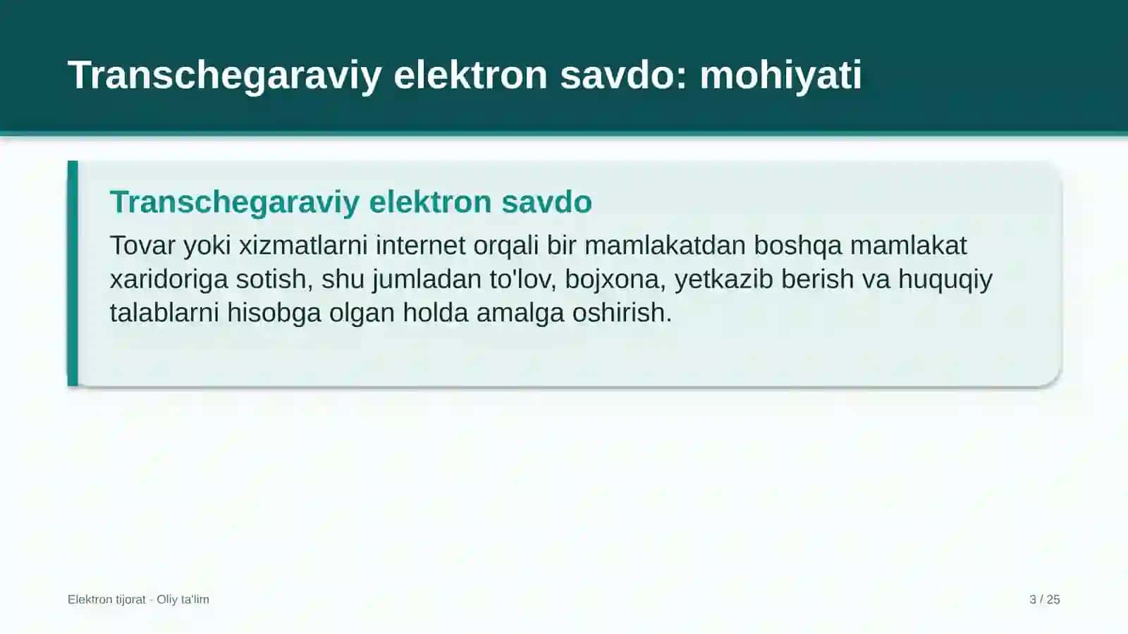 Bojxona terminallarida transchegaraviy elektron savdo 3