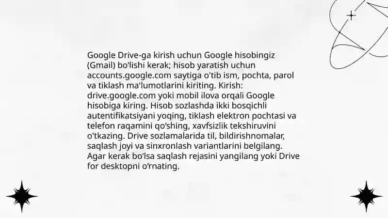 Google drive bilan ishlash 3