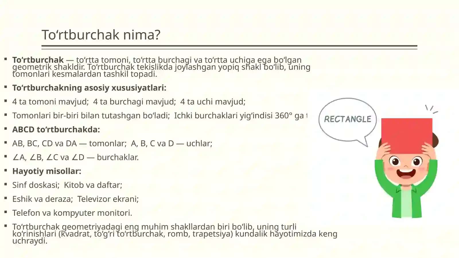 To'rtburchak va uning xossalari va shakllari 3