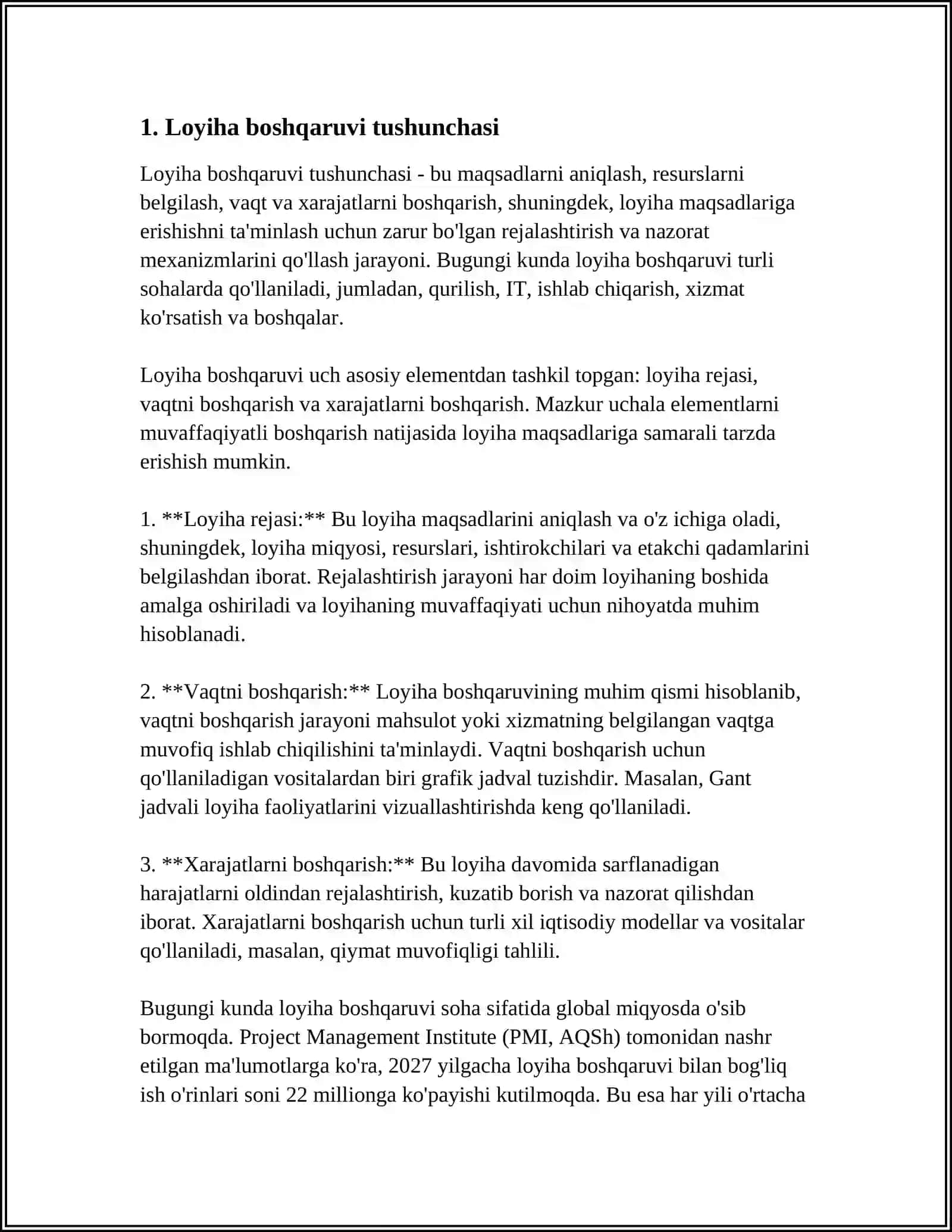 LOYIHALASH BOSQICHLARI VA ULARNING TARKIBI 3