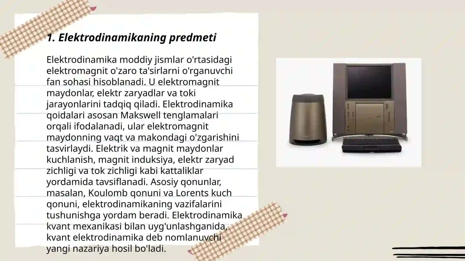 Elektrodinamikaning predmeti 3