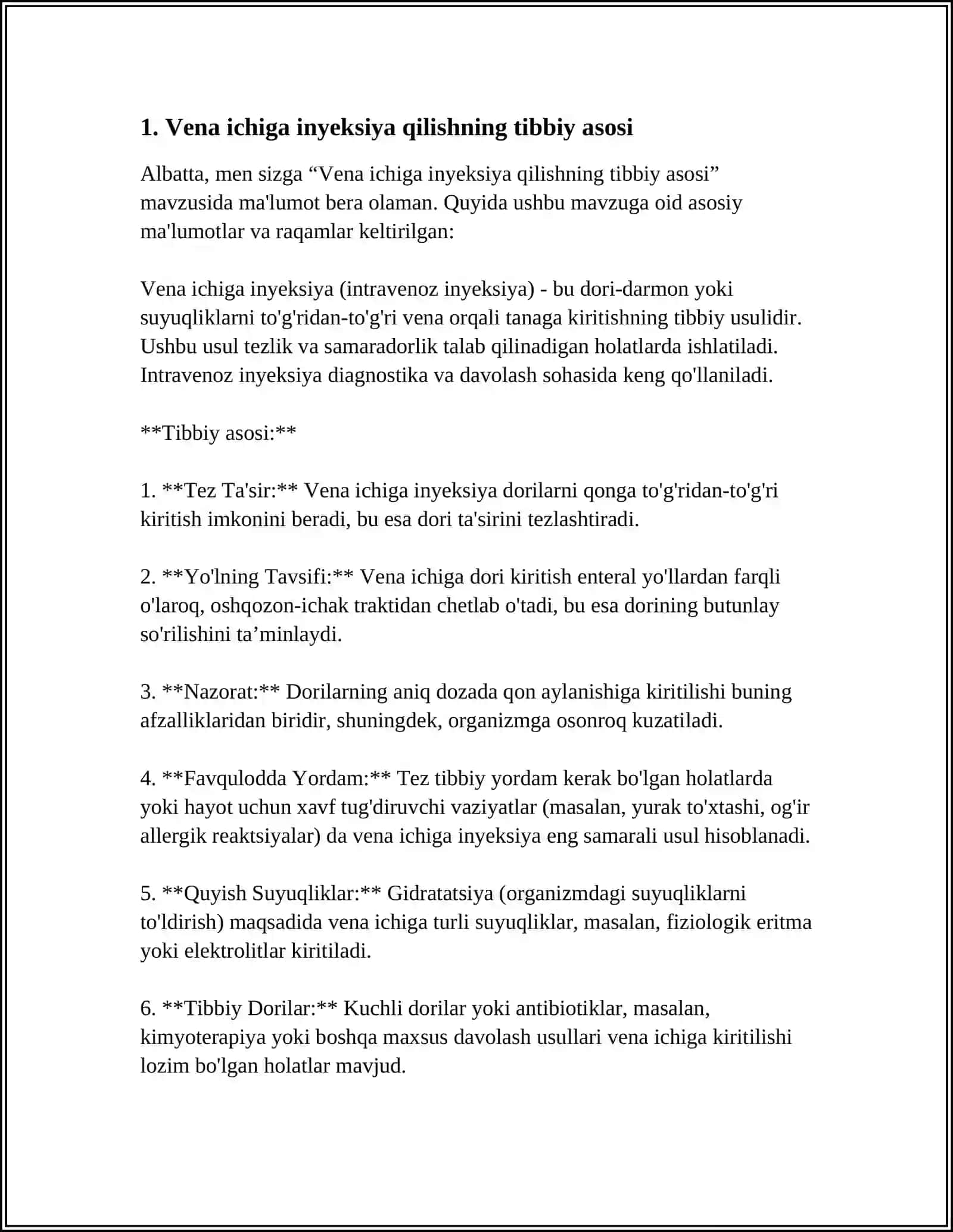 VENA ICHIGA INYEKSIYA QILISH TEXNIKASI 3