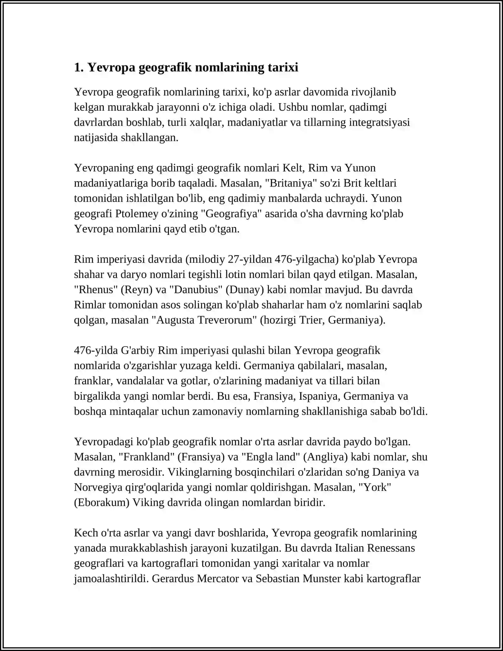 YEVROPA TOPONIMIYASI 3