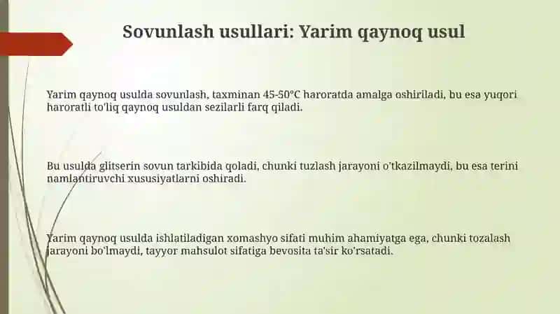 Sovun buyumlar ishlab chiqarish texnologiyasi 3