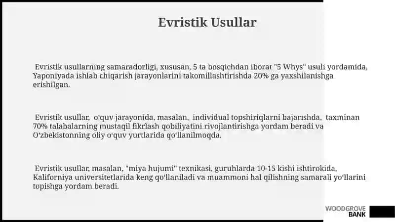 Evristik Usullar 3