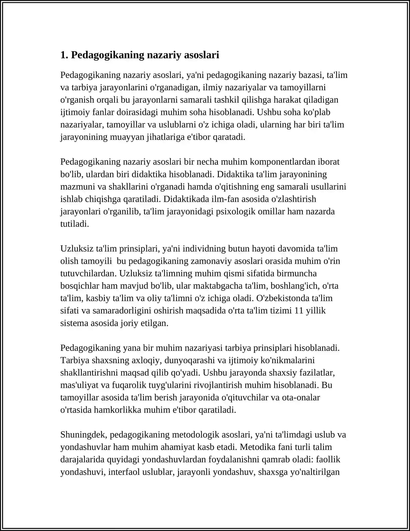 PEDAGOGIKA NAZARIYASI VA TARIXI 3