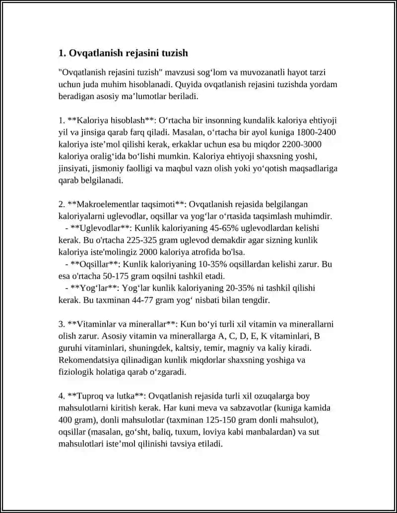 OVQATLANISH ADEKVATLIGINI OʻRGANISH VA BAHOLASH 3