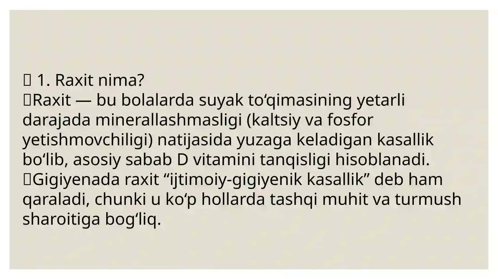 Rahitkasalligini kelib chiqish sabablari vaprofilaltikasi 3