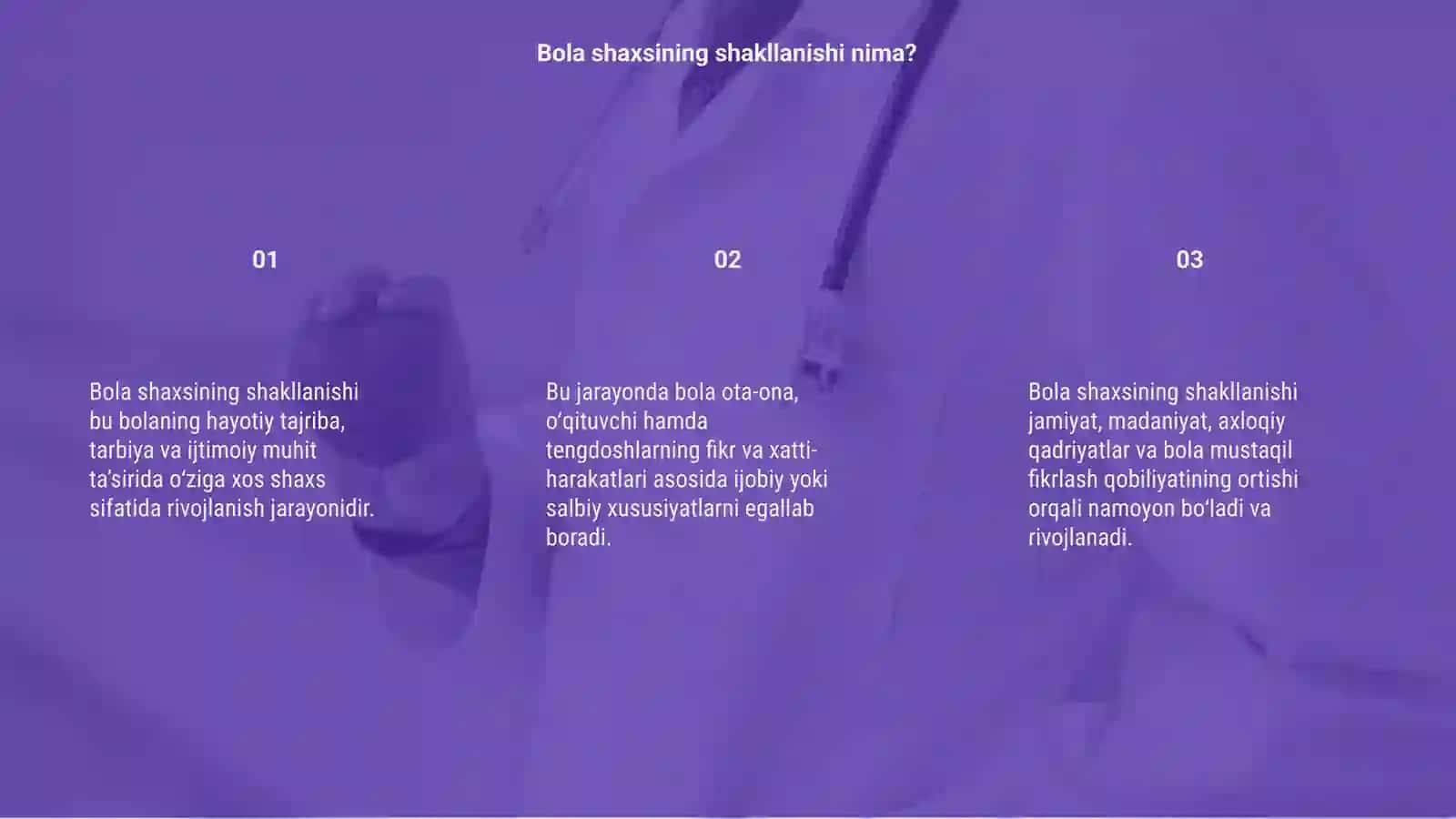 Bola shaxsining shakillanishi 3