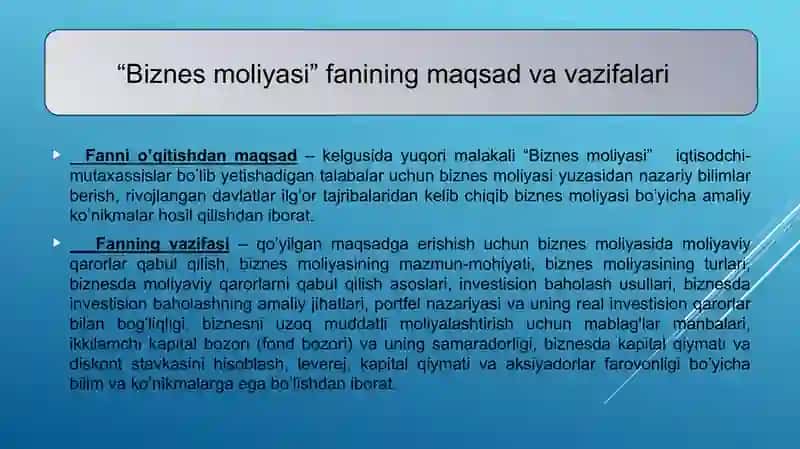 Biznes Moliyasi 3