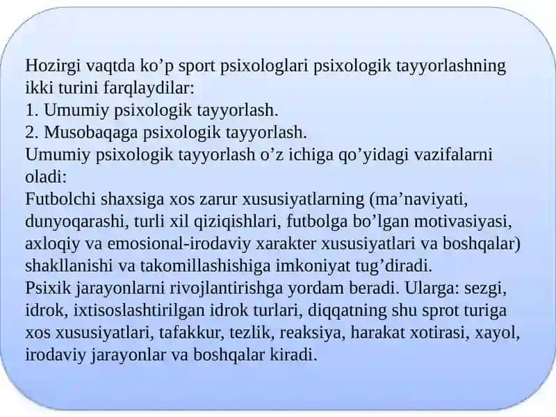 Sportchini tayyorlash tizimi 3