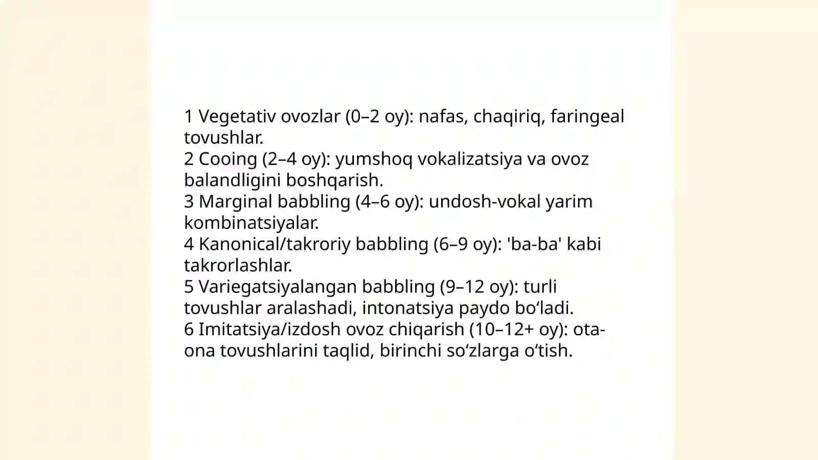 Godaklik davrida bolalar nutqida qanday o'zgarishlar sodir bo'ladi 3