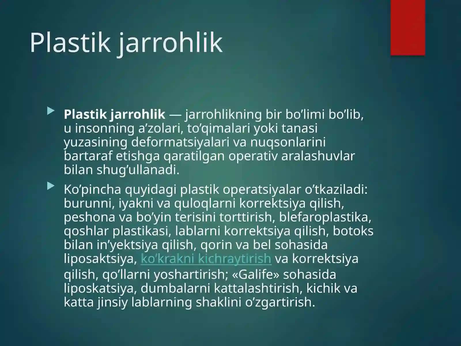 Plastik jarrohlik 3