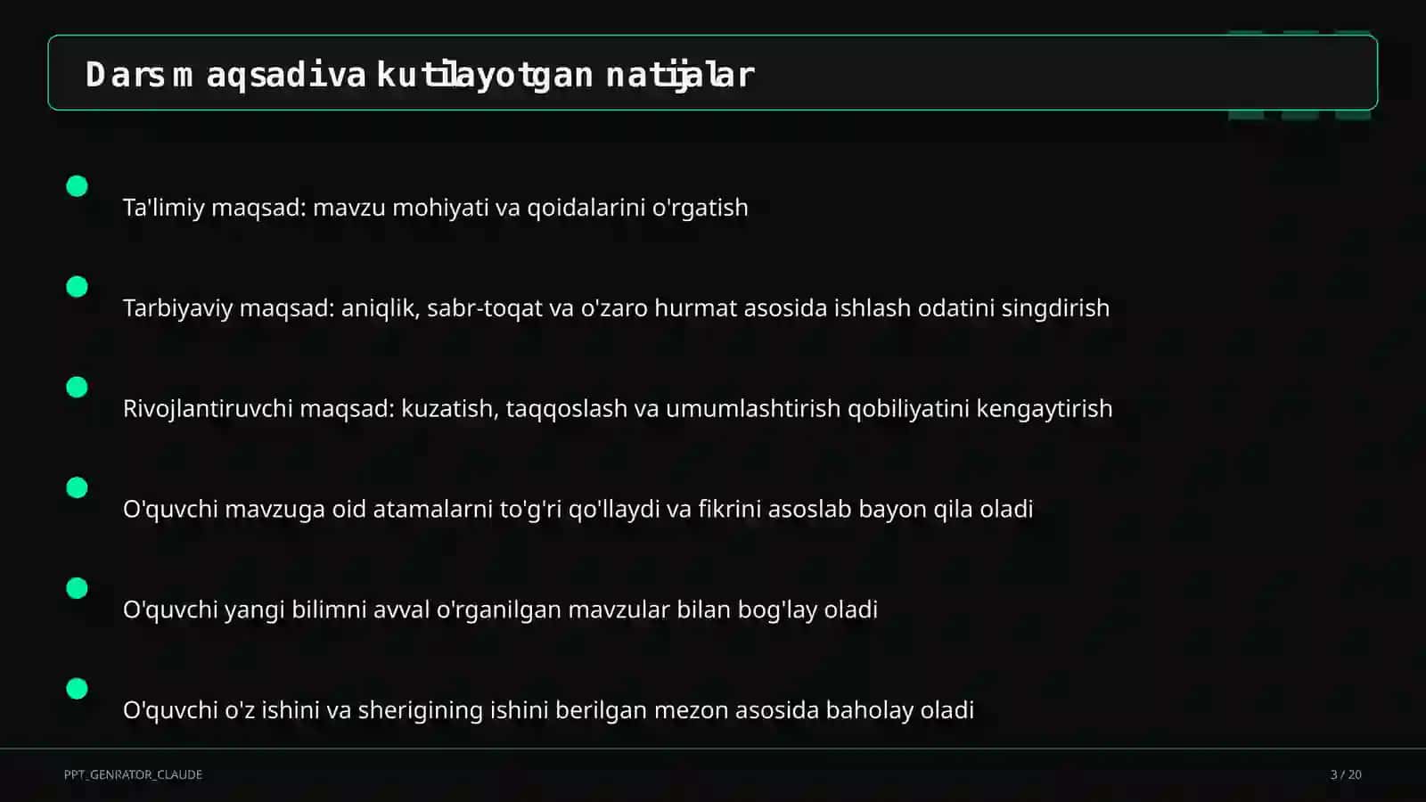 Natural ko'rsatkichli daraja va uning xossalari (7-sinf) 3