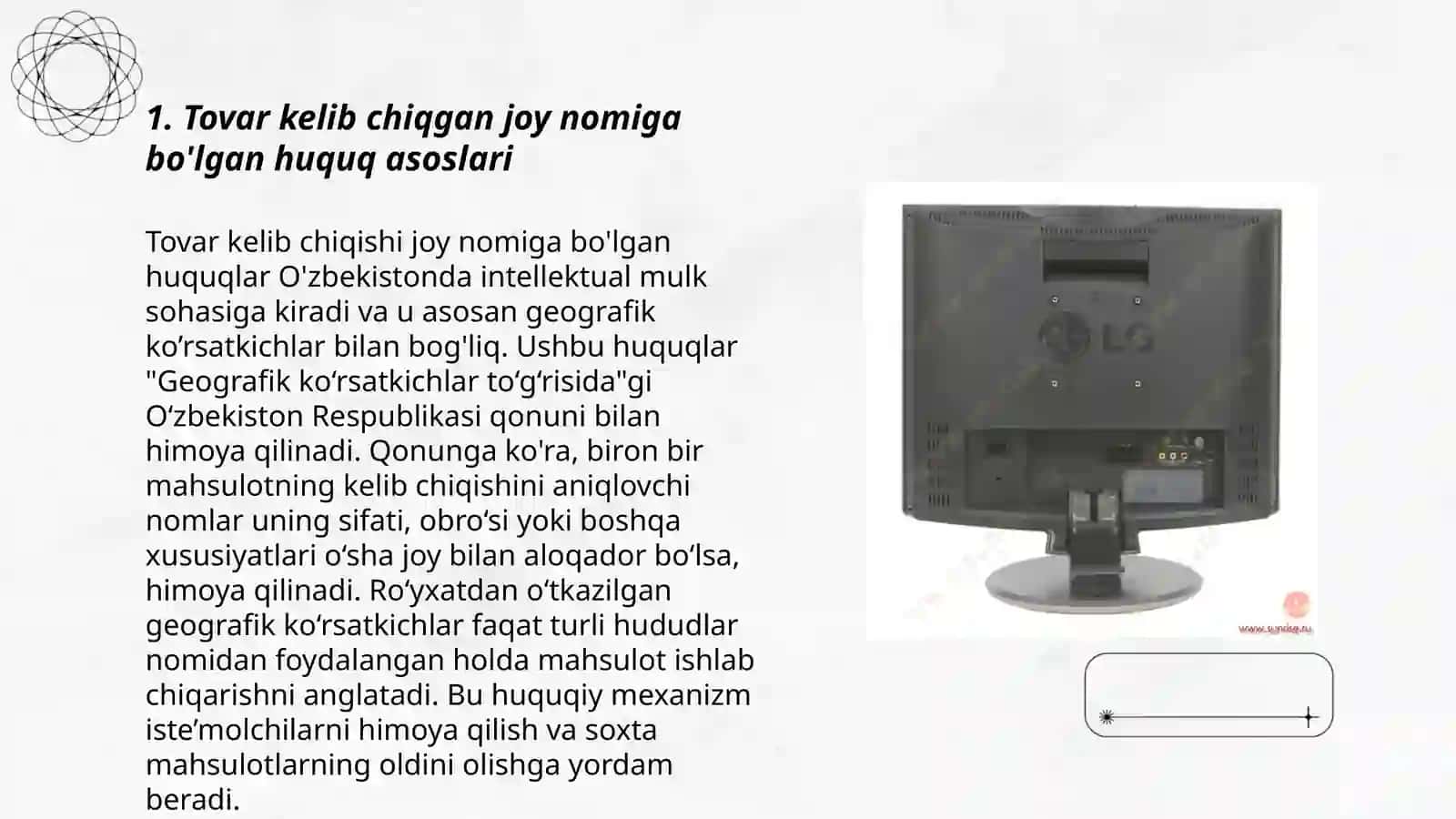 Tovar kelib chiqgan joy nomiga bo’lgan huquq 3
