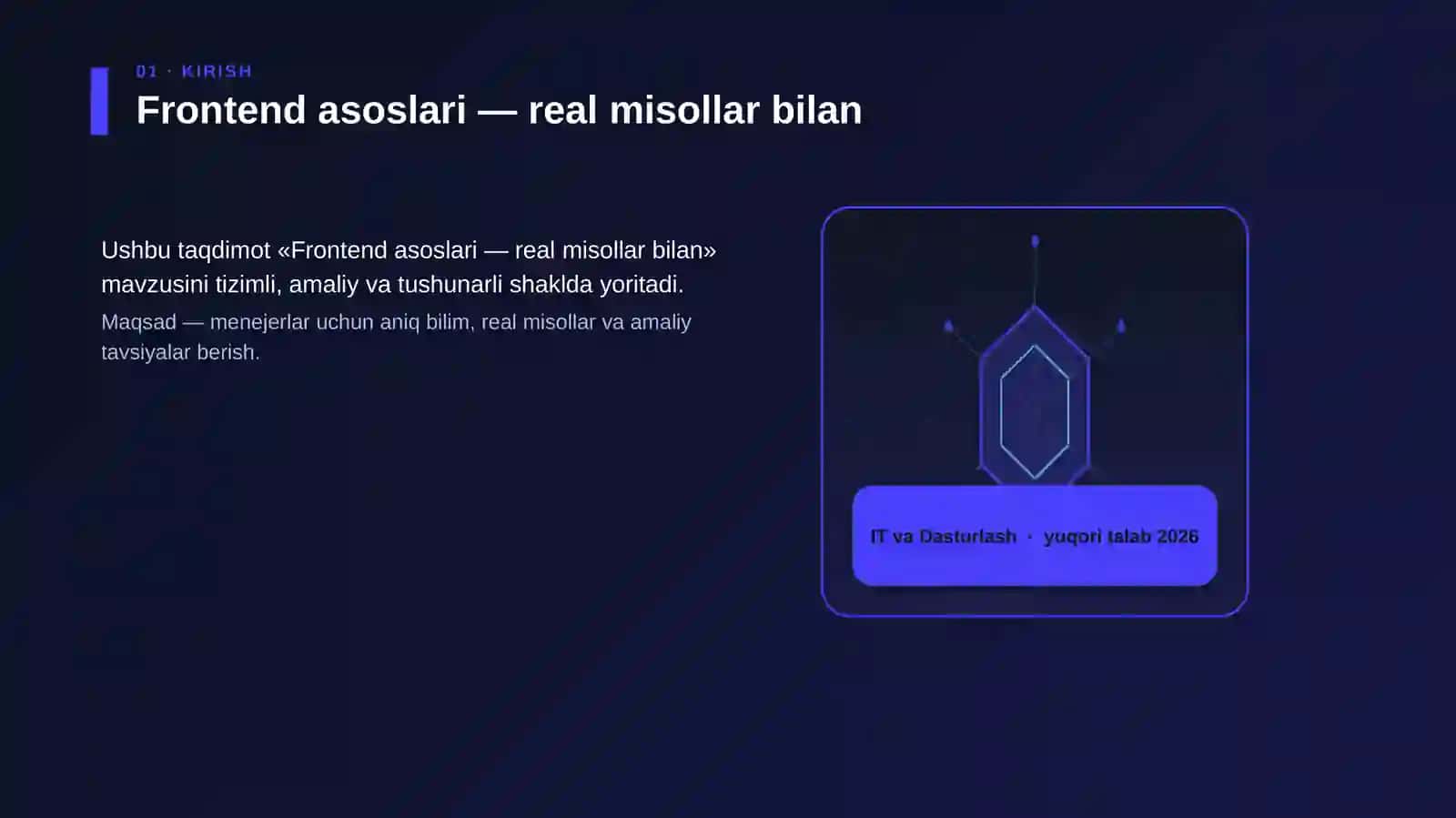 Frontend asoslari — real misollar bilan 3