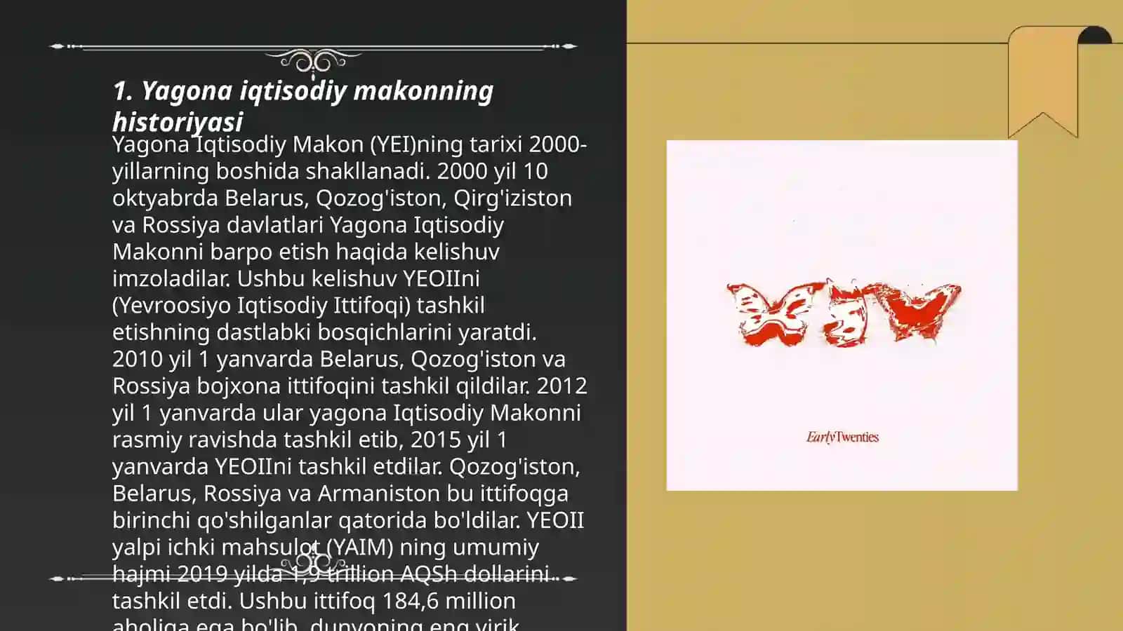 Yagona Iqtisodiy Makonning historiyasi 3